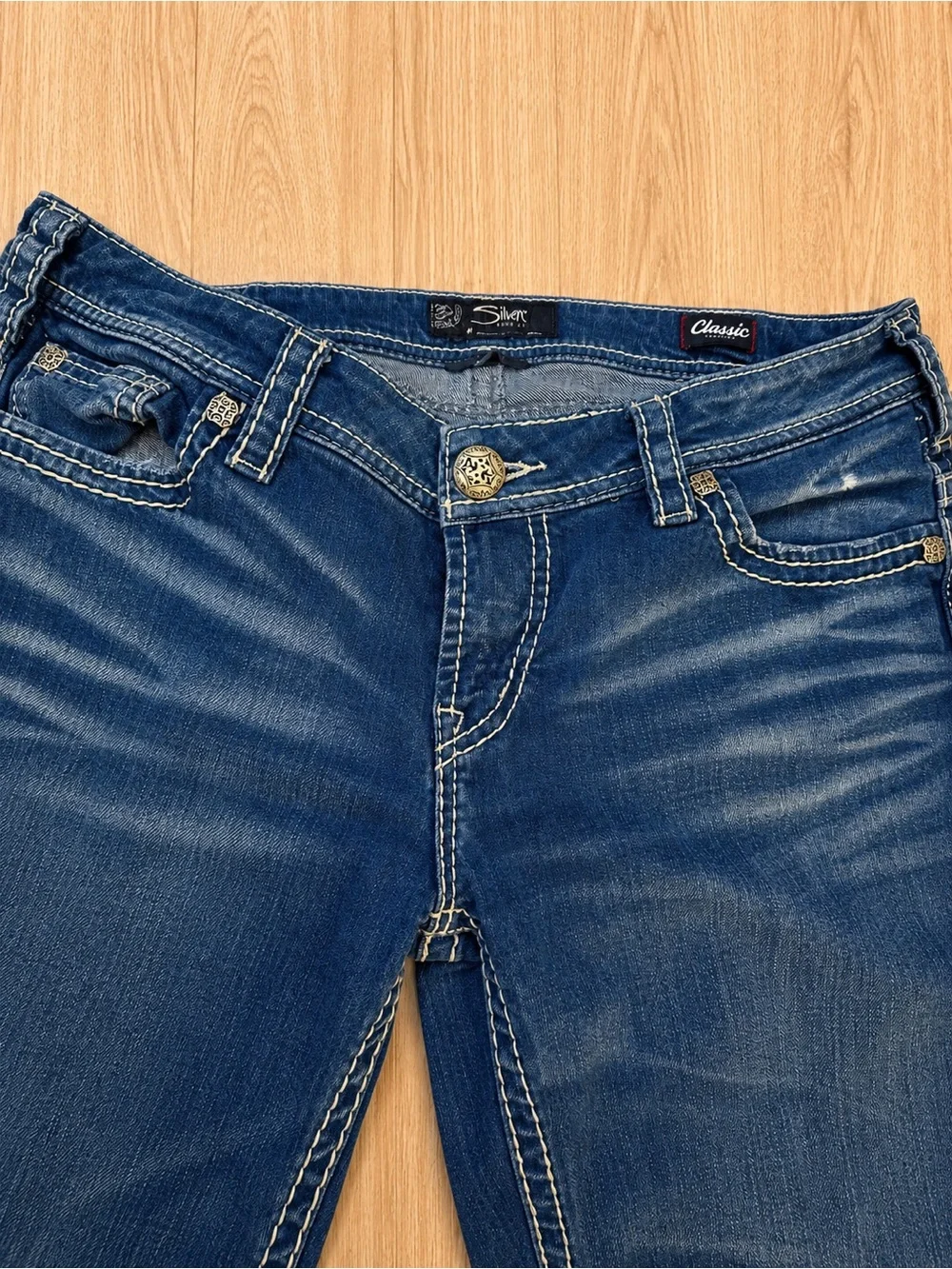 Silver Jeans Aiko Mid Straight Jeans W31 L32 Dark Wash Bootcut